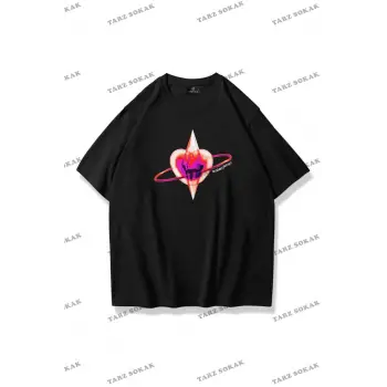 Unisex Broken Planet Tshirt Siyah