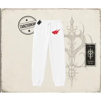 Unisex Cacti Travis Scott Unisex Jogger Eşofman Altı Beyaz