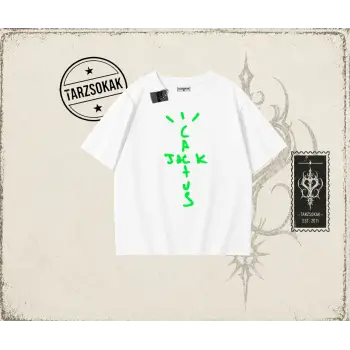 Unisex Cactus Jack Air Oversize Unisex Tişört Beyaz
