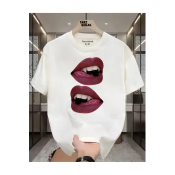UNİSEX Carzy Lips T-shirt