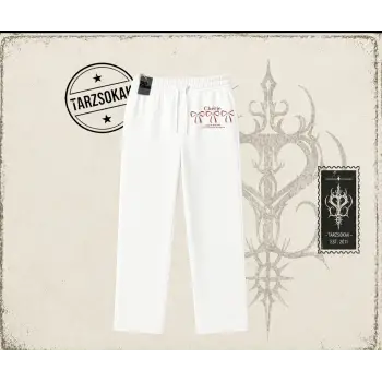 Unisex Cherie Unisex Baggy Eşofman Altı Beyaz