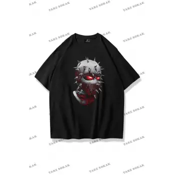 Unisex Çivili Maske Tshirt