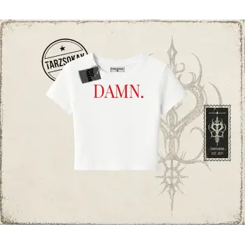 Unisex Damn Kendrick Lamar Kadın Baby Tee Beyaz