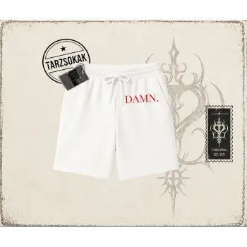 Unisex Damn Kendrick Lamar Unisex Şort Beyaz