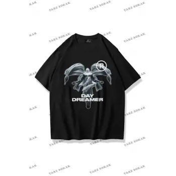 Unisex Day Dreamer Tshirt Siyah