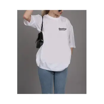 Unisex Destiny Rahat Kesim Oversize T-shirt
