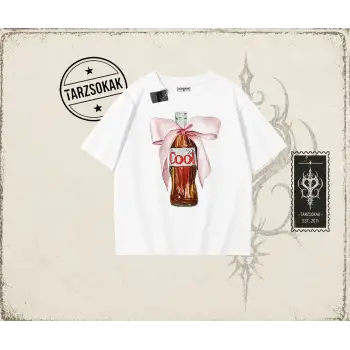 Unisex Diet Cool Oversize Unisex Tişört Beyaz