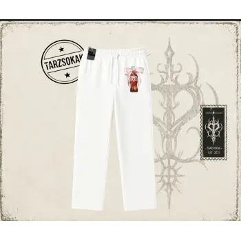 Unisex Diet Cool Unisex Baggy Eşofman Altı Beyaz