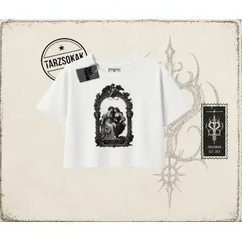 Unisex Do not be Afraid Kadın Crop Tişört Beyaz