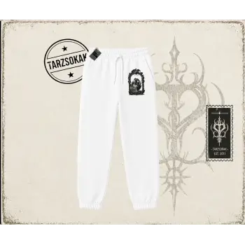 Unisex Do not be Afraid Unisex Jogger Eşofman Altı Beyaz