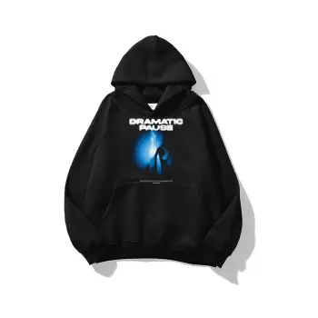 Unisex Dramatic Pause Sweatshirt Hoodie Siyah