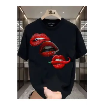 UNİSEX Dudak Lips T-shirt