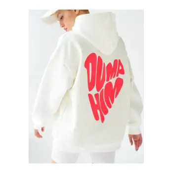 Unisex Dump Him Sweatshirt Beyaz