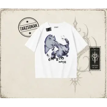 Unisex Embryo Oversize Unisex Tişört Beyaz