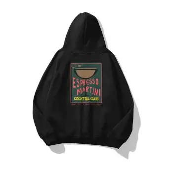 Unisex Espresso Martini Poster Sweatshirt Siyah