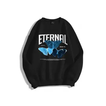 Unisex Eternal Bisiklet Yaka Sweatshirt Siyah