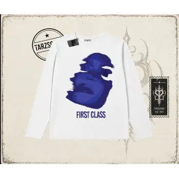 Unisex First Class Biskilet Yaka  Long Sleeve Beyaz