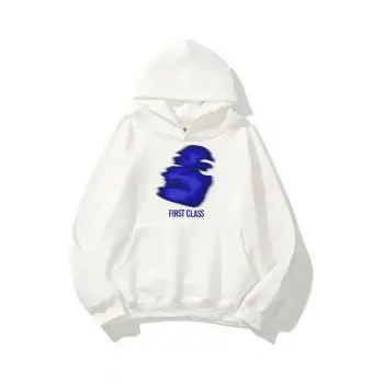 Unisex First Class Sweatshirt Hoodie Beyaz