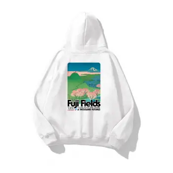 Unisex Fuji Fields Sweatshirt Beyaz