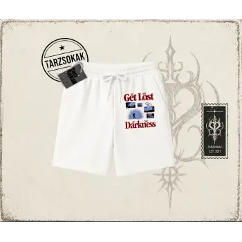 Unisex Get Lost Unisex Şort Beyaz