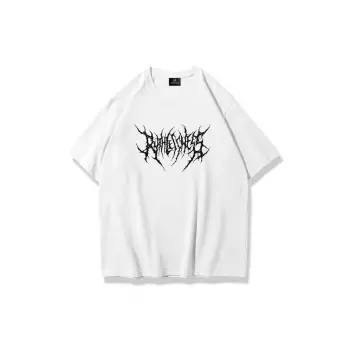Unisex Gothic Ruthless Tshirt Beyaz
