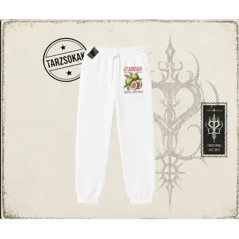 Unisex Guavas Unisex Jogger Eşofman Altı Beyaz