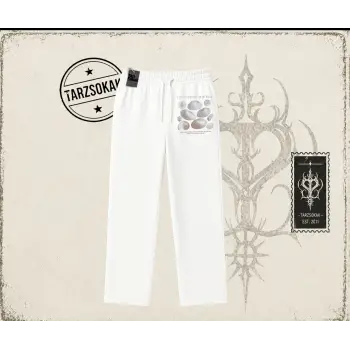 Unisex Hampter is Calling Unisex Baggy Eşofman Altı Beyaz