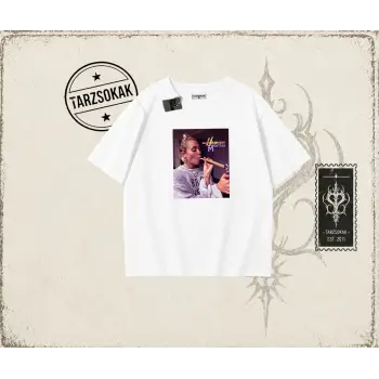 Unisex Hannah Montana Oversize Unisex Tişört Beyaz
