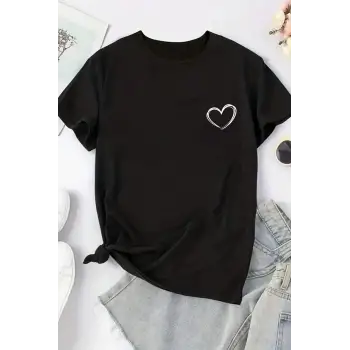 Unisex Hearts Baskılı Tasarım