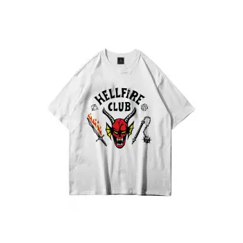 Unisex Hell Fire Club Tshirt Beyaz