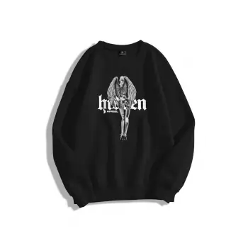 Unisex Hidden Bisiklet Yaka Sweatshirt Siyah