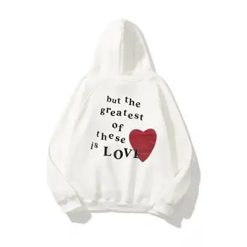 Unisex Hope Love Beyaz Sweatshirt