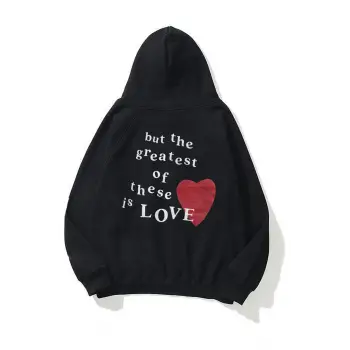Unisex Hope Love Siyah Sweatshirt