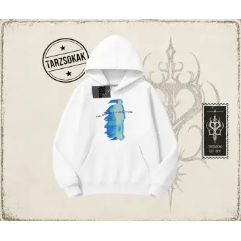 Unisex Journey Oversize Unisex Kapşonlu Sweatshirt Beyaz