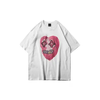 Unisex Kalp Beyaz Tshirt
