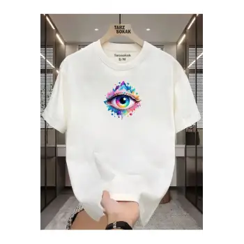 UNİSEX Kod 12 Eyelash Desen T-shirt