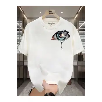 UNİSEX Kod 6 Eyelash Desen T-shirt