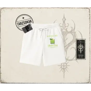 Unisex Kuzu Kulağı Unisex Şort Beyaz