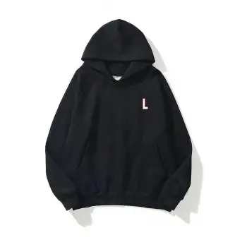 Unisex L Harfli Siyah Sweatshirt