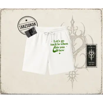 Unisex Lets Go Back Unisex Şort Beyaz