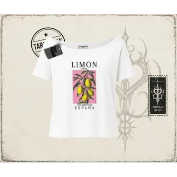 Unisex Limon 1998 Kadın Kayık Yaka Tişört Beyaz