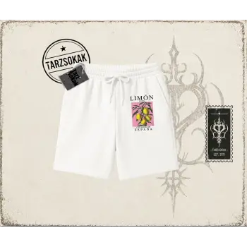 Unisex Limon 1998 Unisex Şort Beyaz