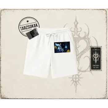 Unisex Live From Utopia Travis Scott Unisex Şort Beyaz