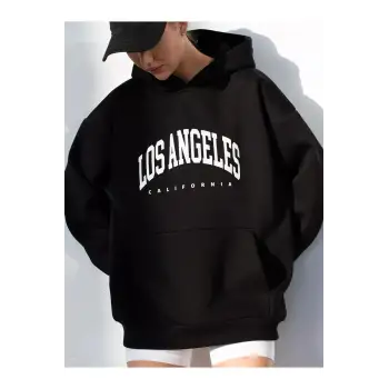 Unisex Los Angeles Sweatshirt Siyah