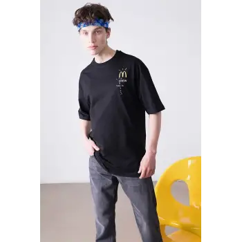 Unisex Mc Crew Cactus Jack Siyah Tshirt