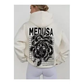Unisex Medusa Sweatshirt Beyaz