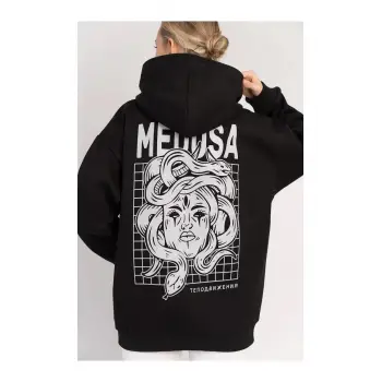 Unisex Medusa Sweatshirt Siyah