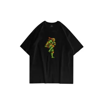 Unisex Michelangelo Ninja Turtles Siyah Tshirt