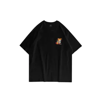 Unisex Miles Tails Prower Sonick Siyah Tshirt