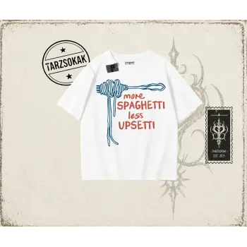 Unisex More Spaghetti Oversize Unisex Tişört Beyaz